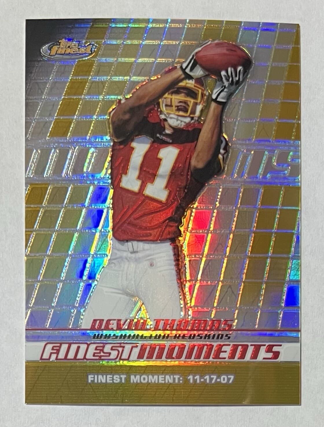 Devin Thomas 2008 Topps Finest 2008 Topps Finest gold-refractor