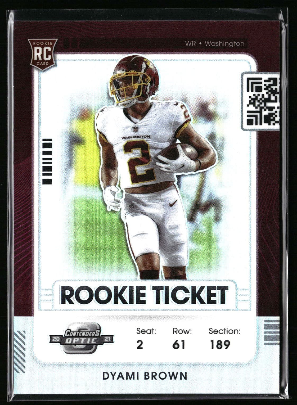 Dyami Brown 2021 Panini Contenders 2021 Panini Contenders