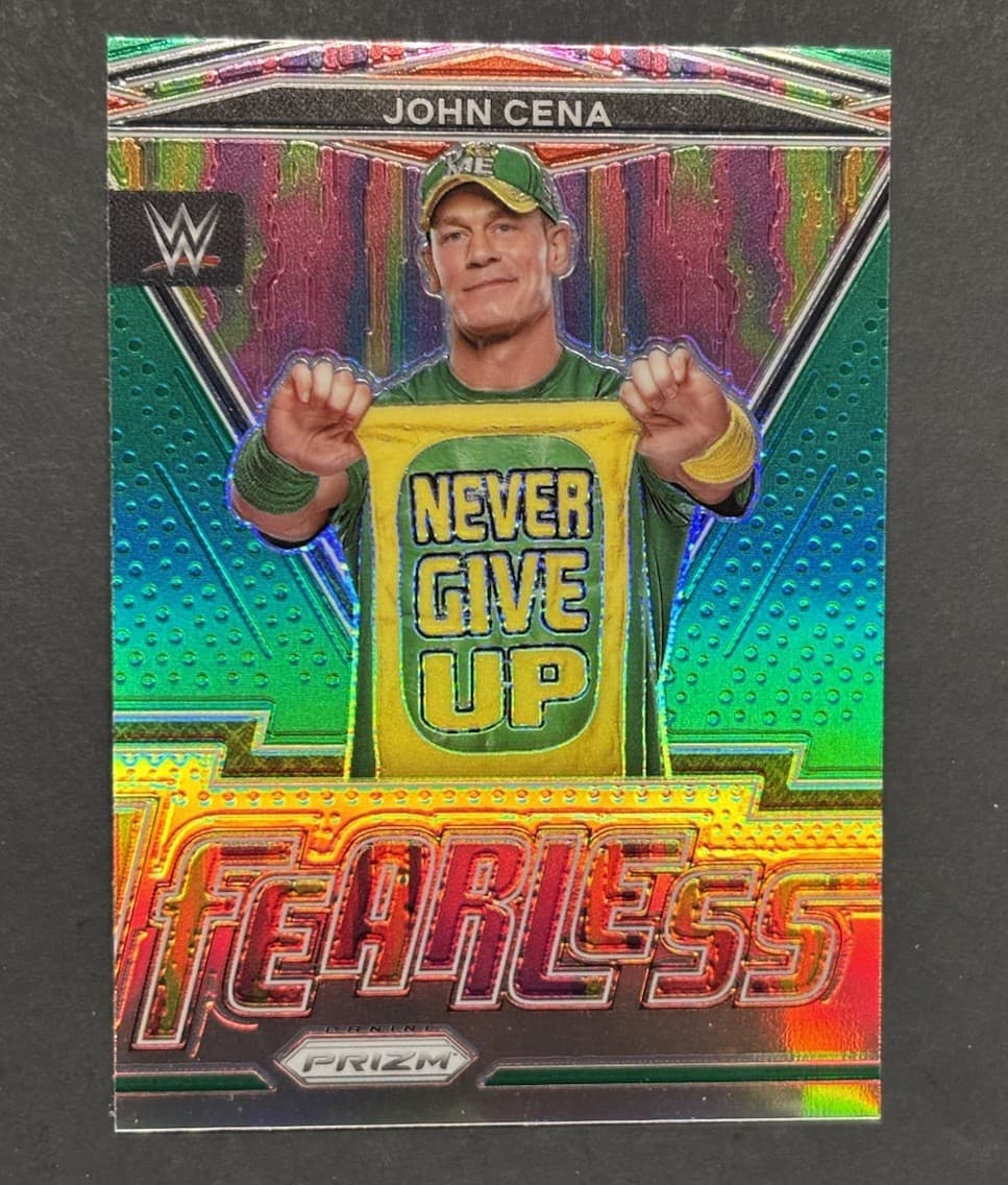 John Cena Fearless 2022 Panini 2022 Panini green
