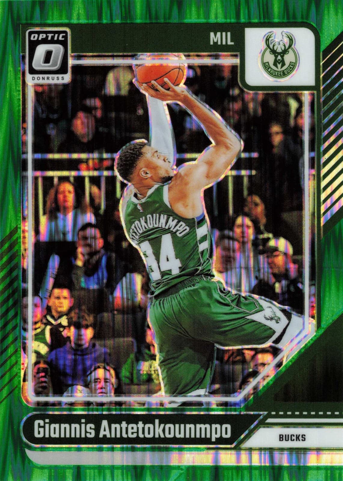 Giannis Antetokounmpo Green 2024 Donruss Optic 2024 Donruss Optic