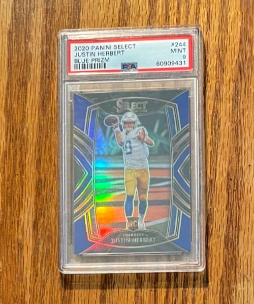 Justin Herbert Blue 2020 Panini Select 2020 Panini Select