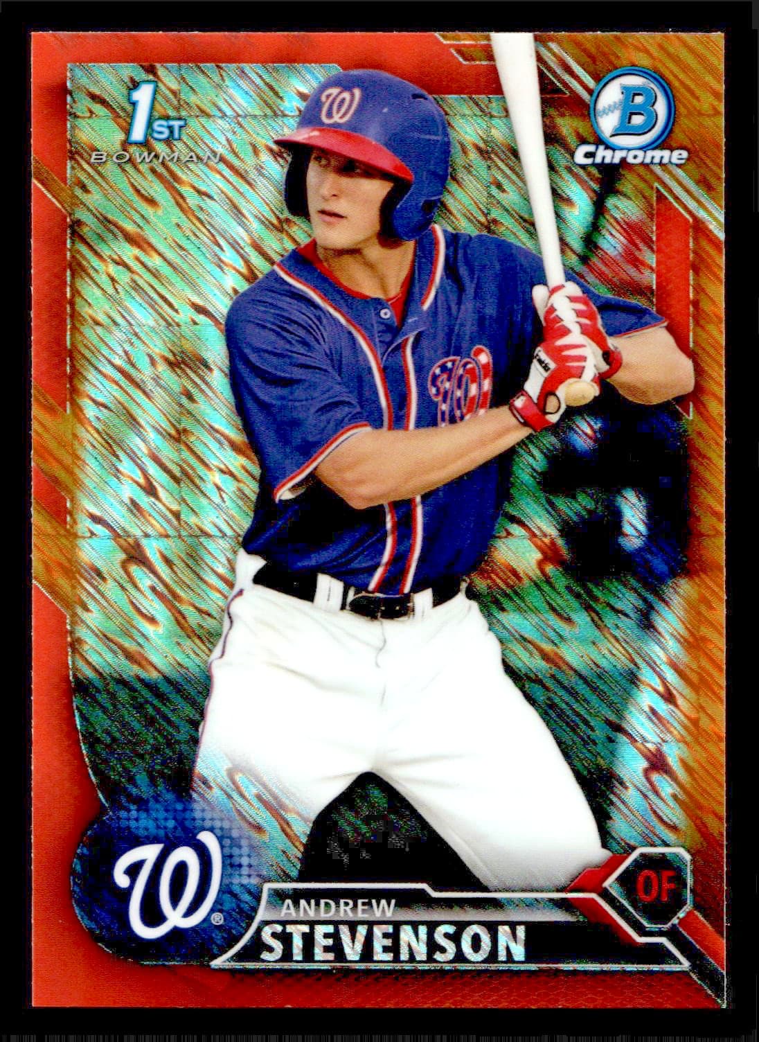 Prospects Andrew Stevenson 2016 Bowman Chrome 2016 Bowman Chrome orange-refractor-shimmer