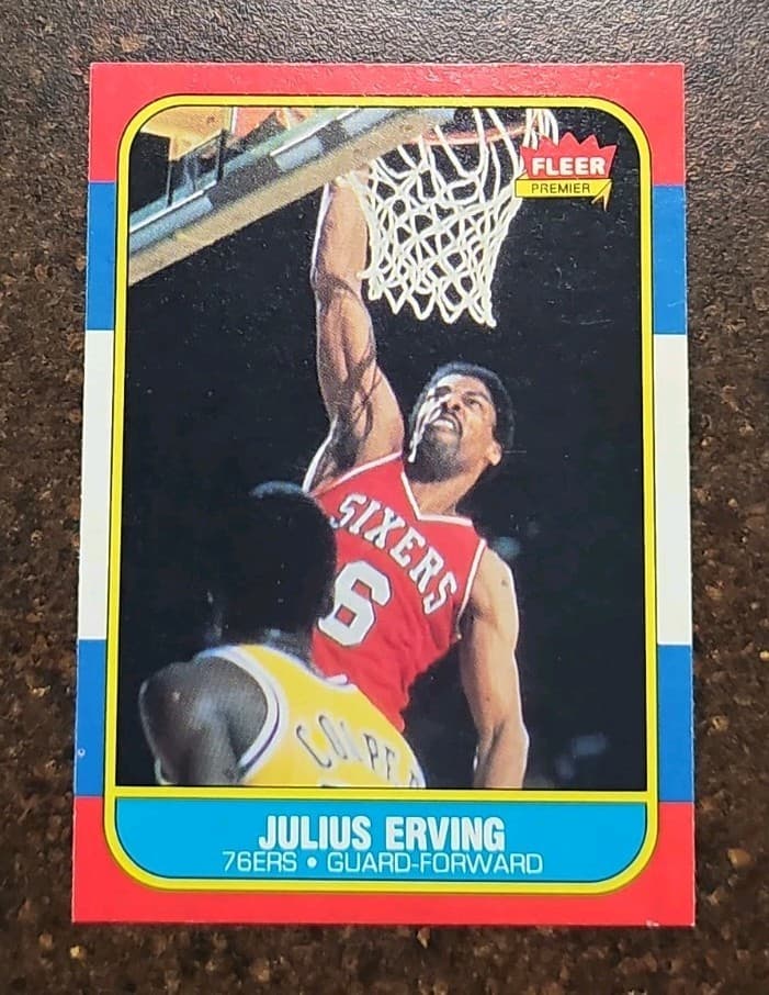 Julius Erving Philadelphia 1986 Fleer 1986 Fleer