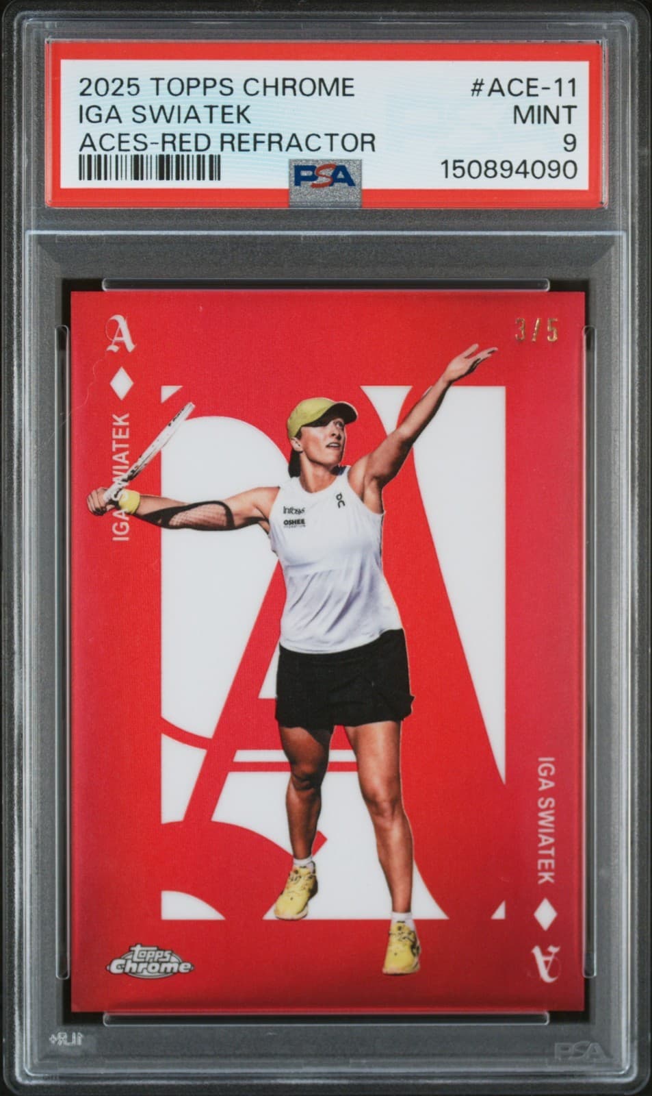 Iga Swiatek Tennis 2025 Topps Chrome 2025 Topps Chrome red-refractor