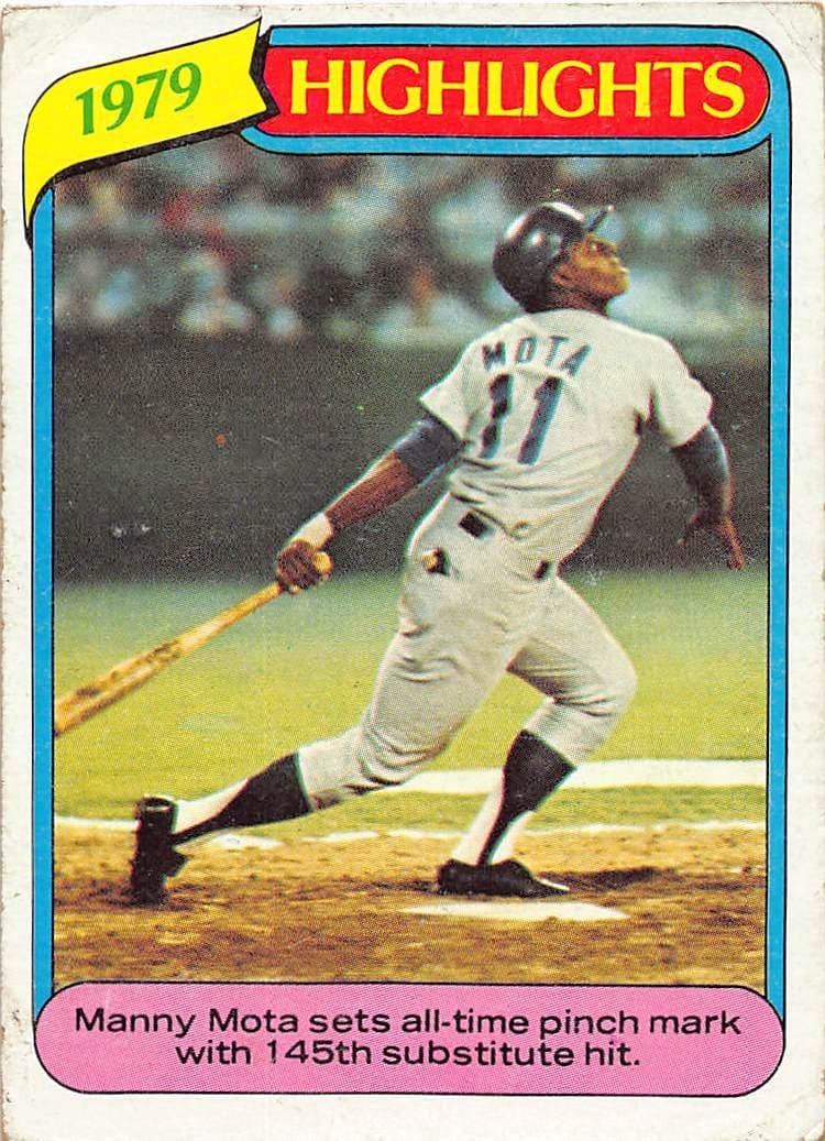Manny Mota 1980 Topps 1980 Topps
