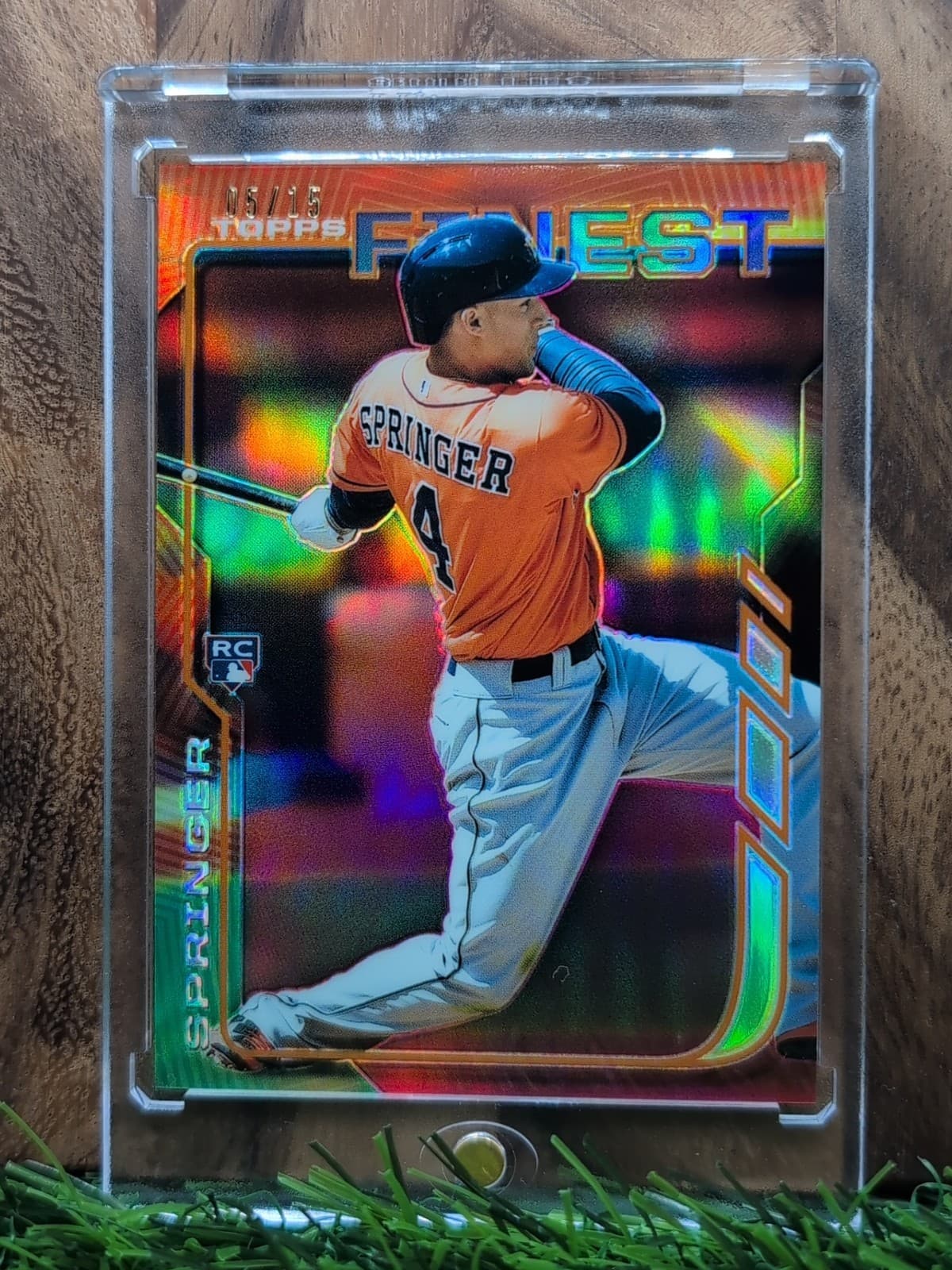 MAGENTA GEORGE SPRINGER #/15 2014 Topps Finest