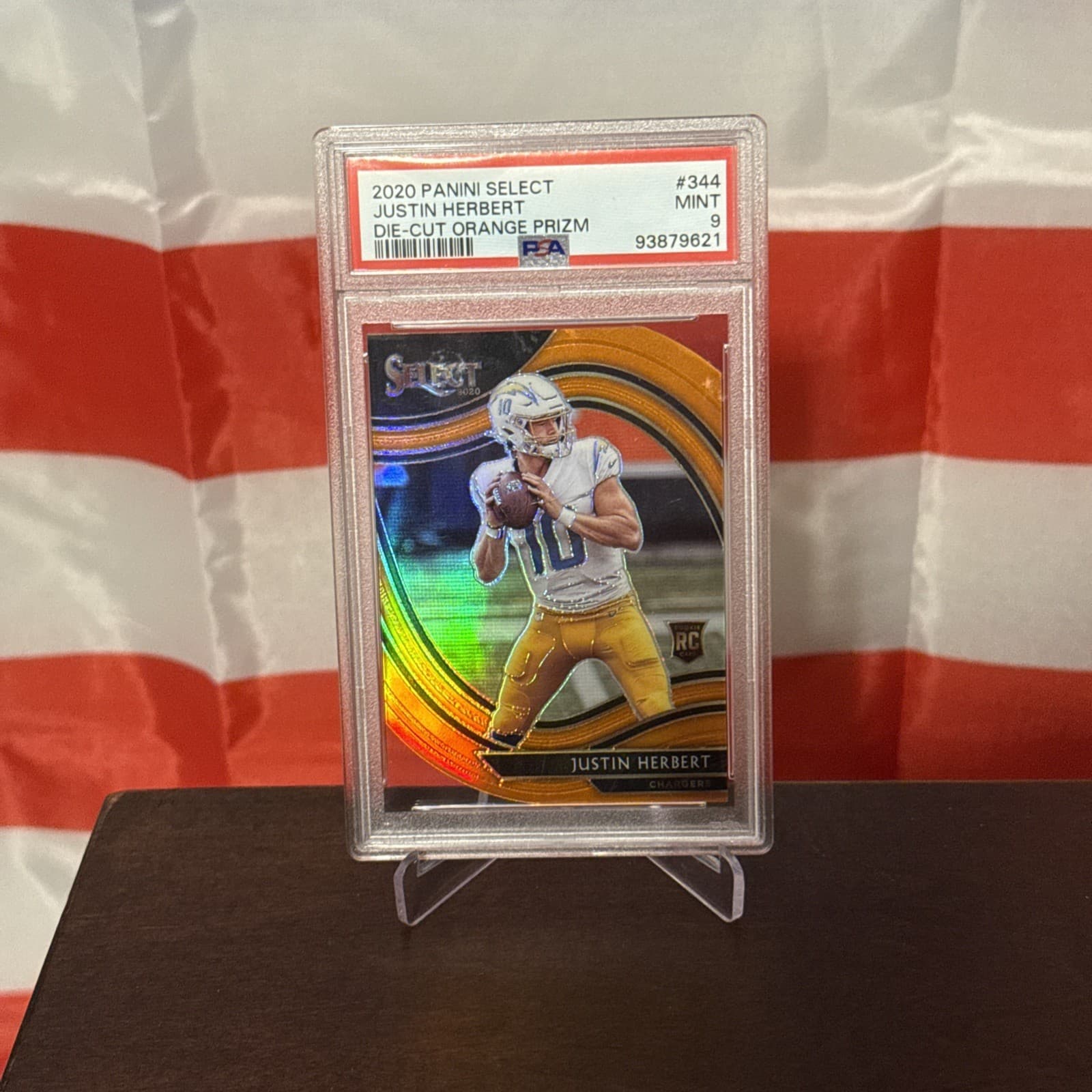 Justin Herbert Orange 2020 Panini Select 2020 Panini Select