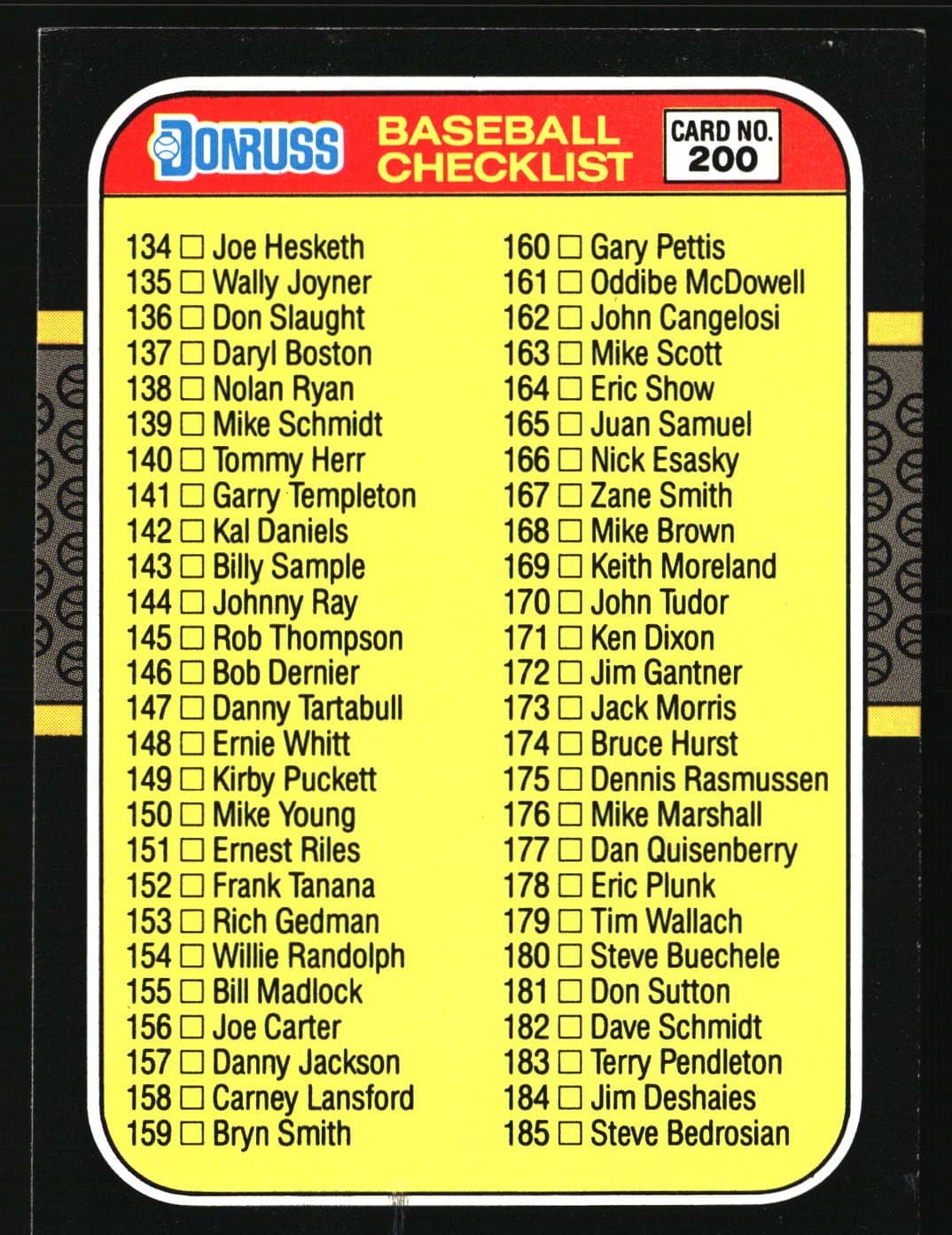 Free Shipping 1987 Donruss 1987 Donruss
