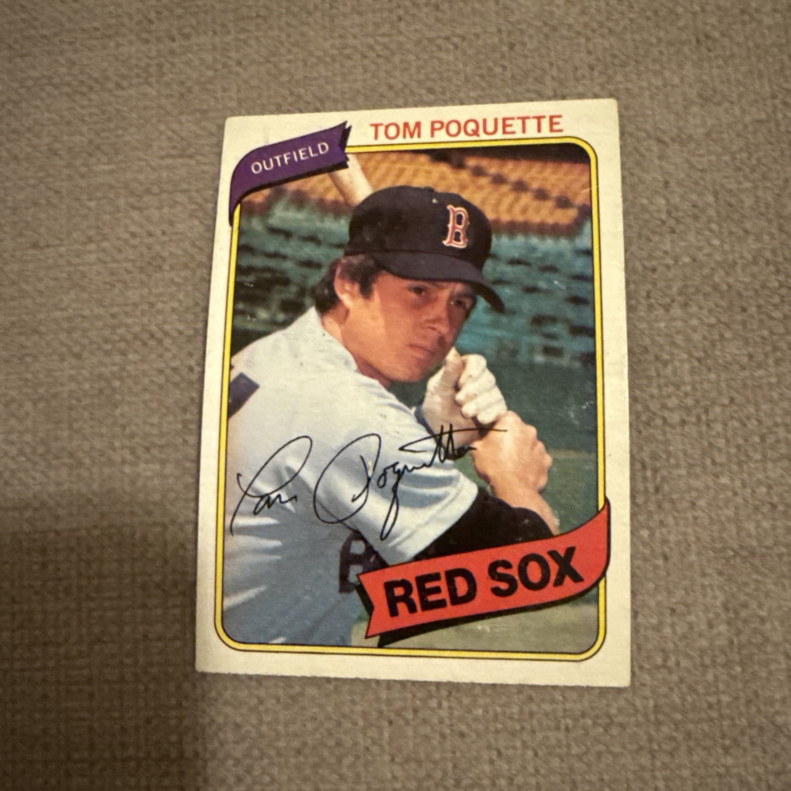 Tom Poquette Boston 1980 Topps 1980 Topps