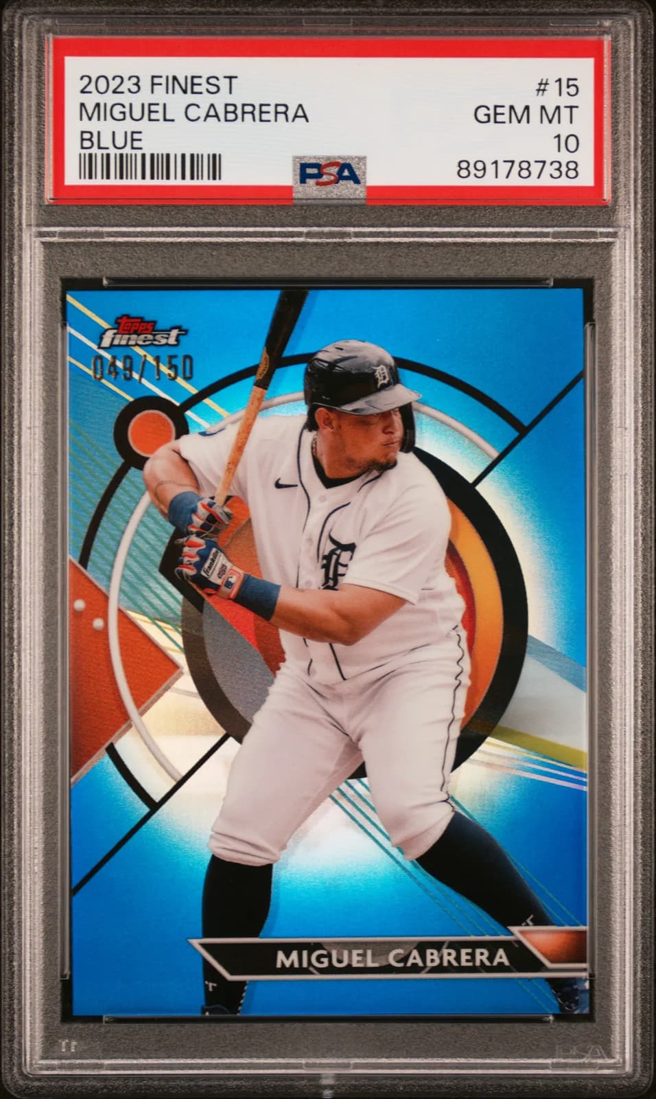 Miguel Cabrera Blue 2023 Topps Finest 2023 Topps Finest blue