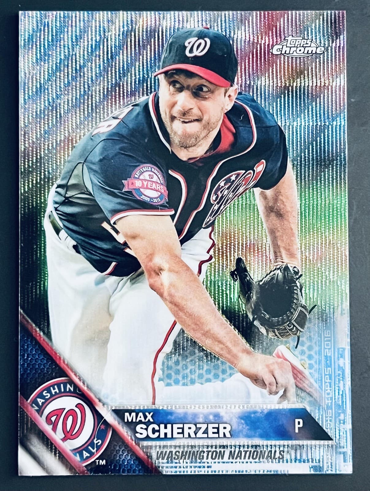 Max Scherzer Blue 2016 Topps Chrome 2016 Topps Chrome blue-refractor example 2