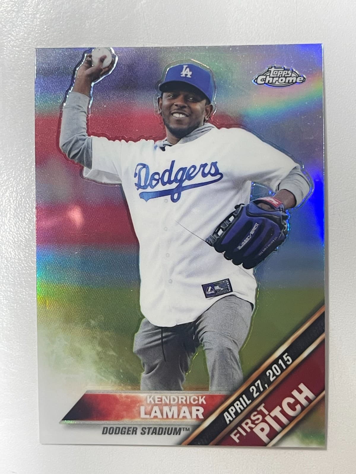 KENDRICK LAMAR FIRST PITCH FPC 2016 Topps Chrome 2016 Topps Chrome