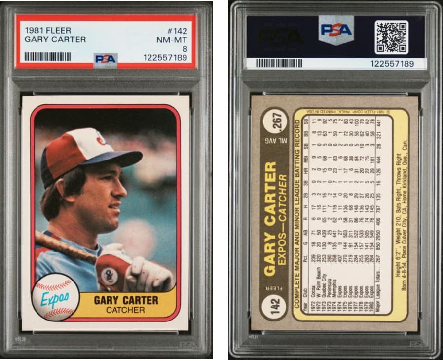 Gary Carter Montreal 1981 Fleer 1981 Fleer