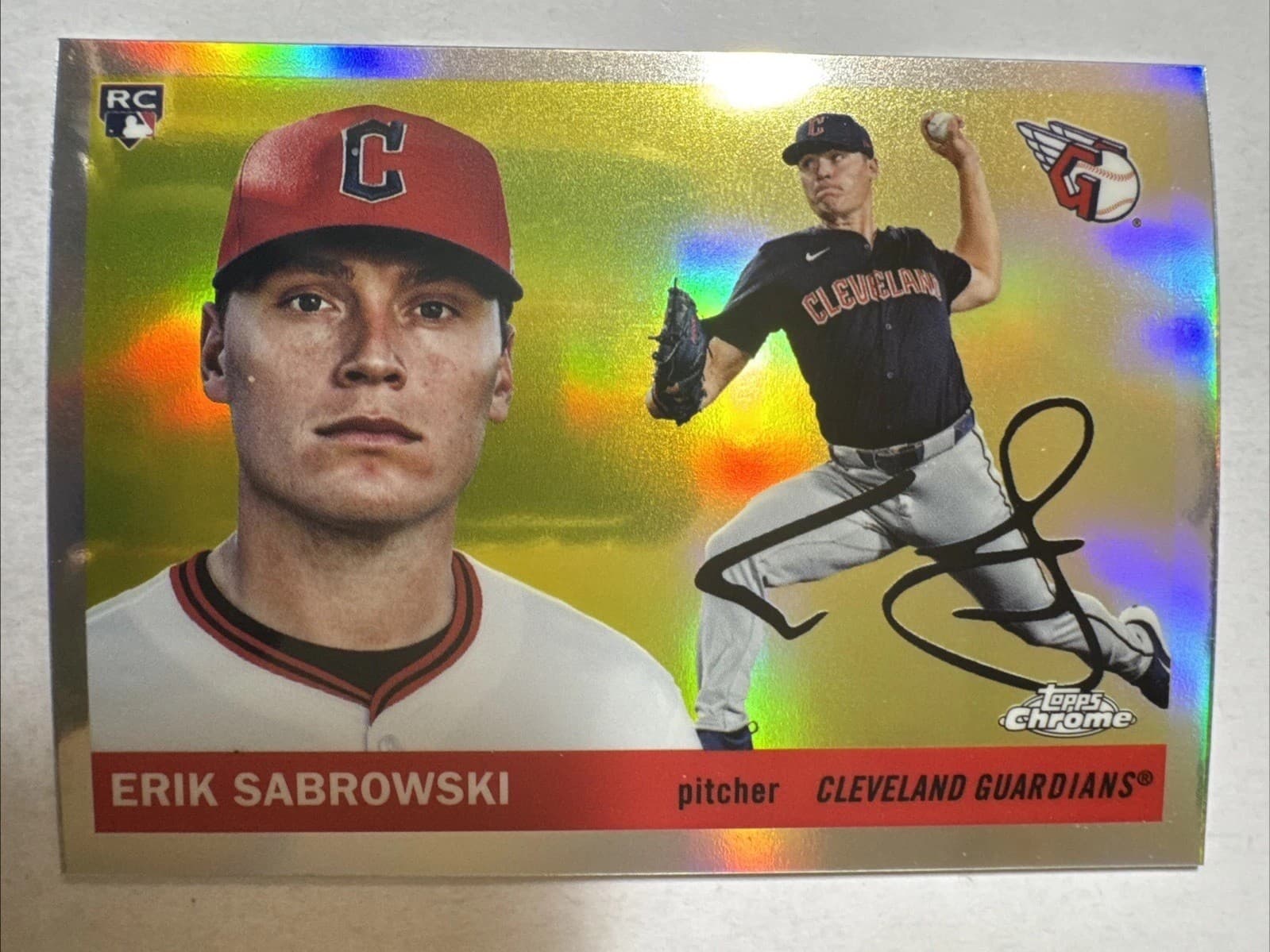 Erik Sabrowski Cleveland 2025 Topps Chrome 2025 Topps Chrome refractor