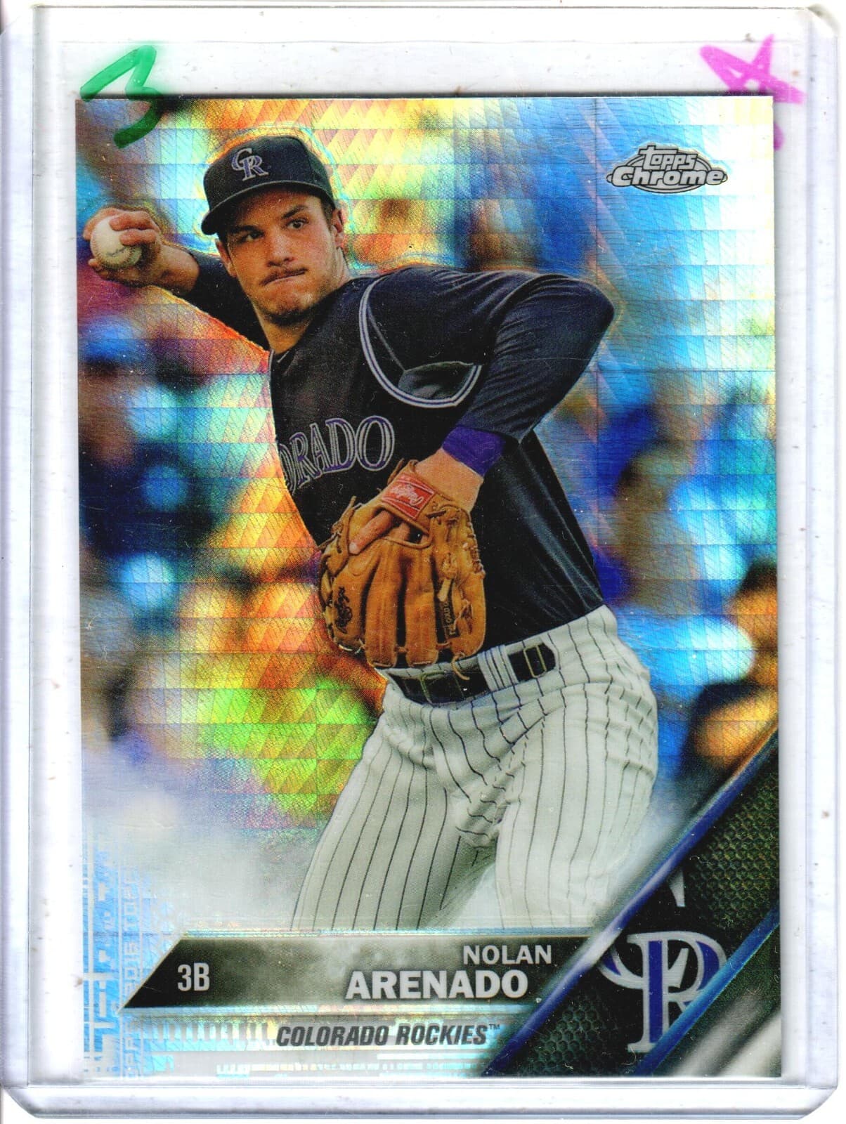 Nolan Arenado Prism 2016 Topps Chrome 2016 Topps Chrome refractor