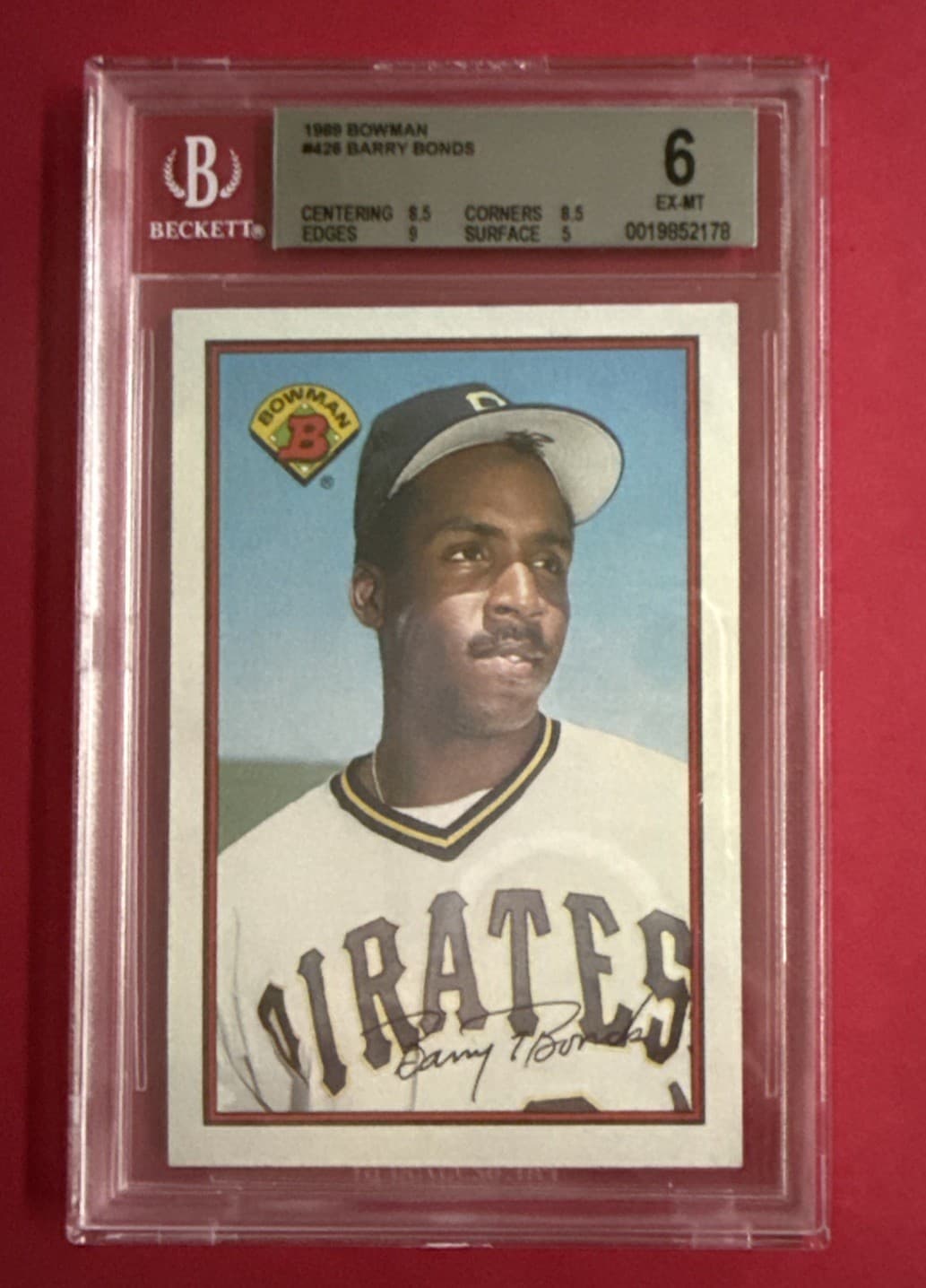 Barry Bonds 1989 bowman