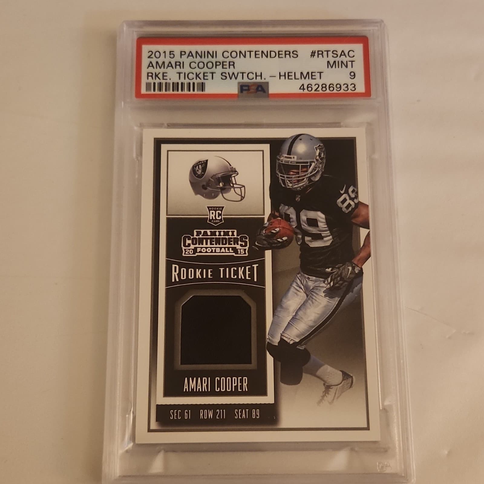 Ticket Amari Cooper 2015 Panini Contenders 2015 Panini Contenders