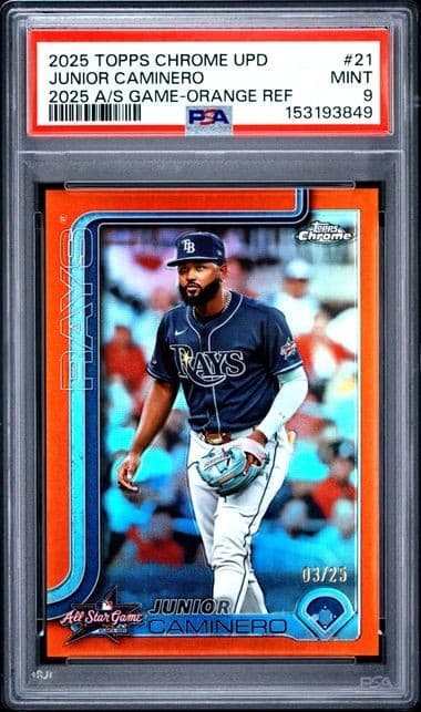 Update Junior Caminero 2025 Topps Chrome 2025 Topps Chrome orange