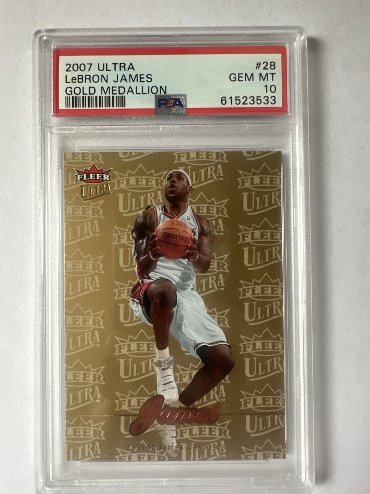Bron James Gold 2007 Fleer Ultra