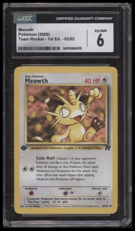 TEAM ROCKET MEOWTH EXMT COMMON 2000 Unknown 2000 Unknown