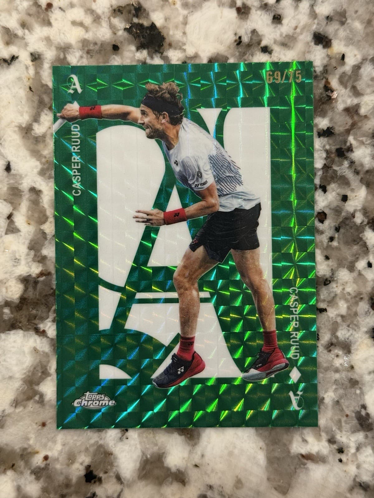 Casper Ruud Aces 2025 Topps Chrome 2025 Topps Chrome green-refractor