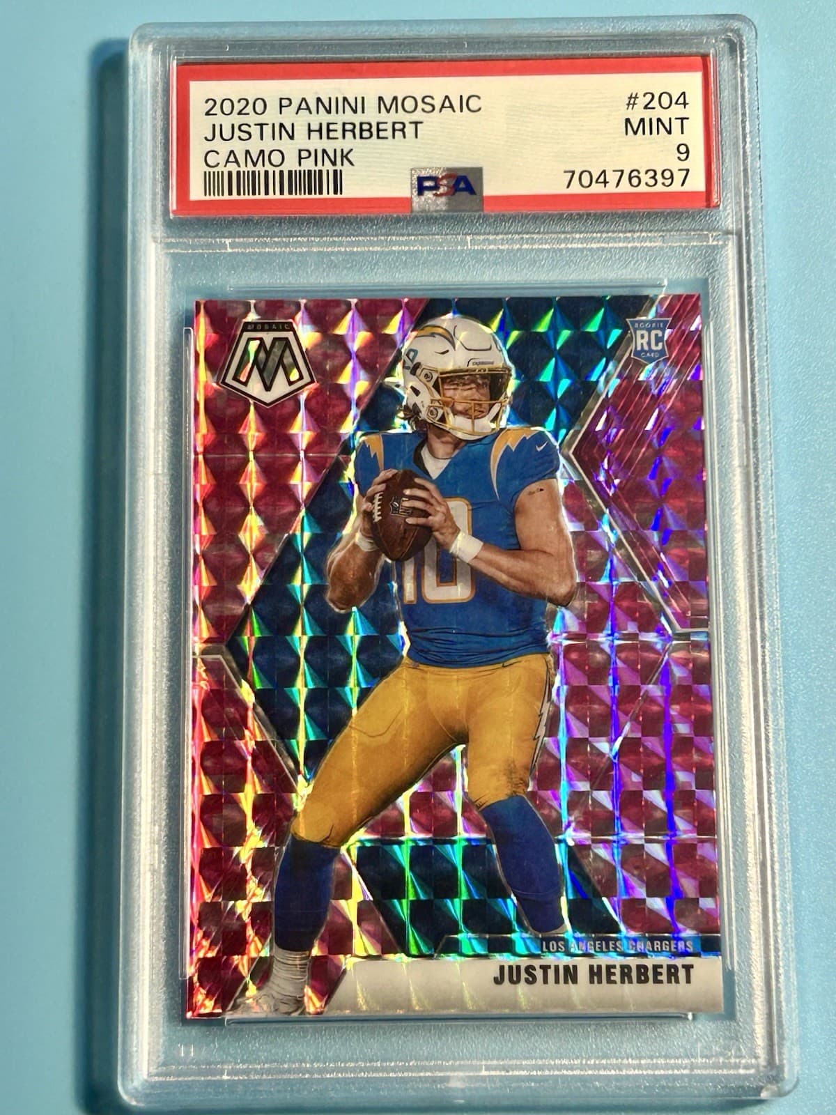 Justin Herbert Pink 2020 Panini Mosaic 2020 Panini Mosaic