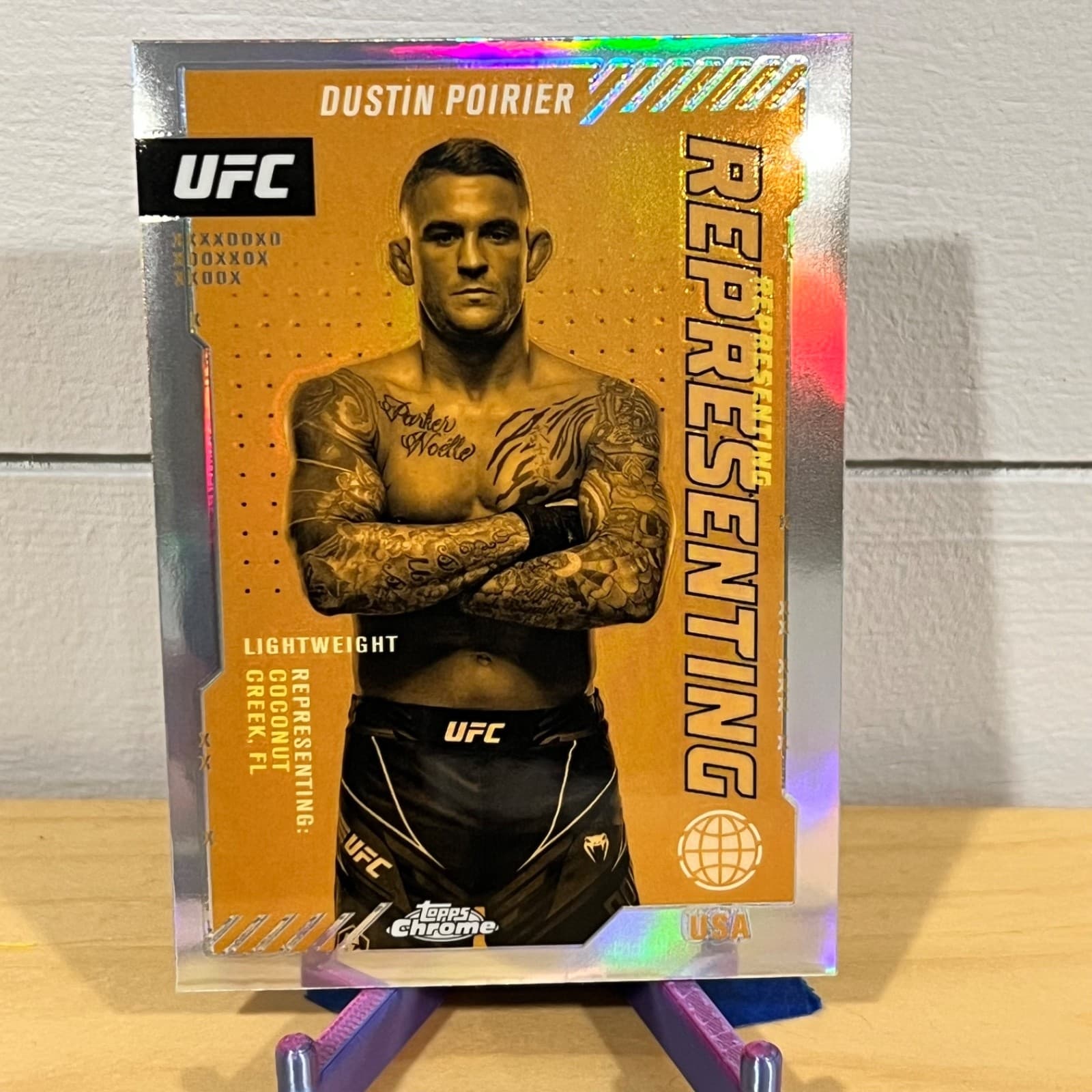 Dustin Poirier Representing 2024 Topps Chrome 2024 Topps Chrome