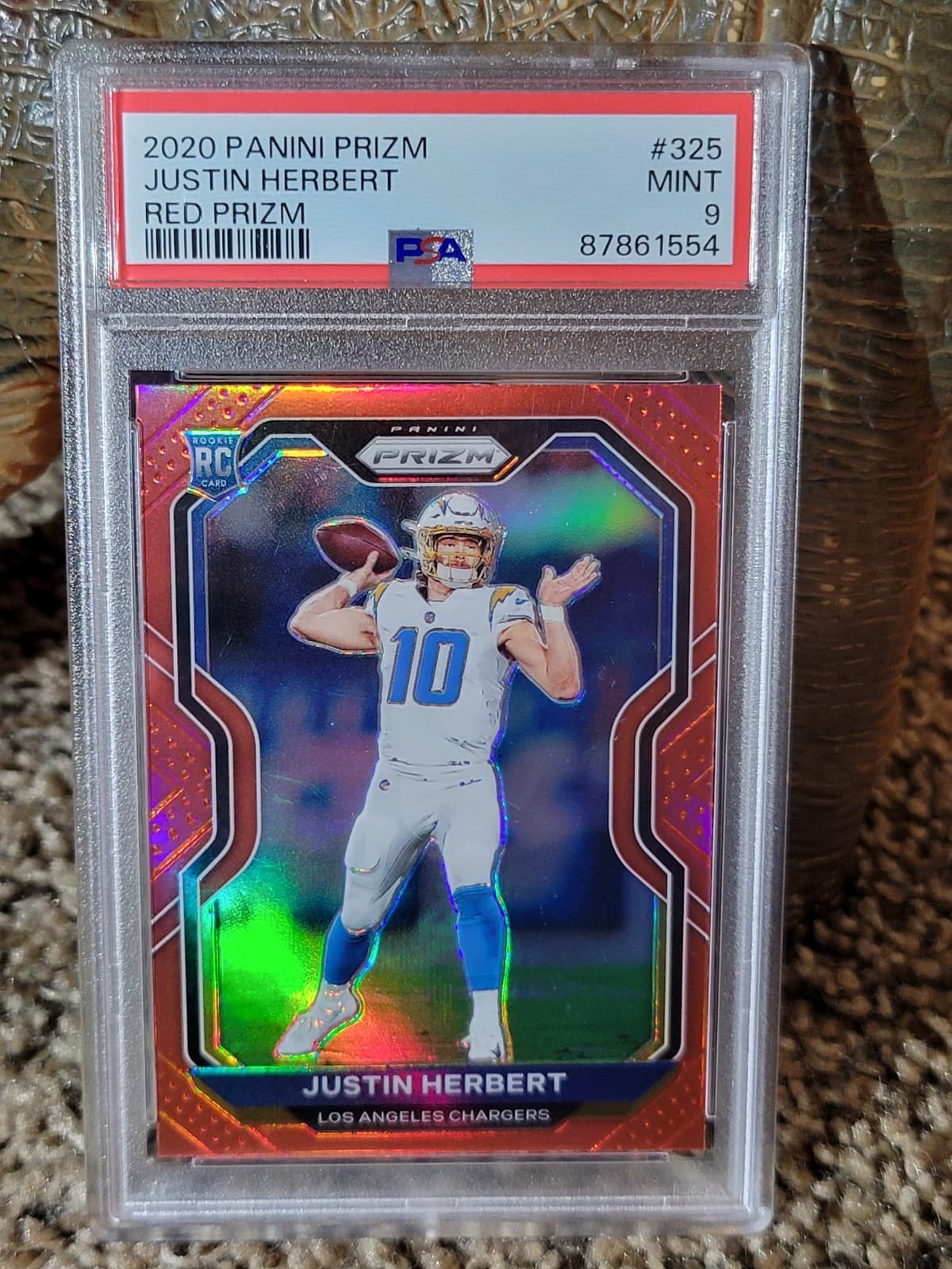 Justin Herbert Red 2020 Panini Prizm