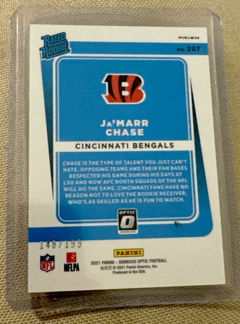 Marr Chase Rated 2021 Donruss Optic