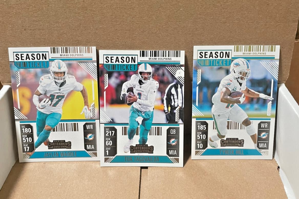 MIAMI DOLPHINS WADDLE,TAGOVAIL 2024 Panini Contenders