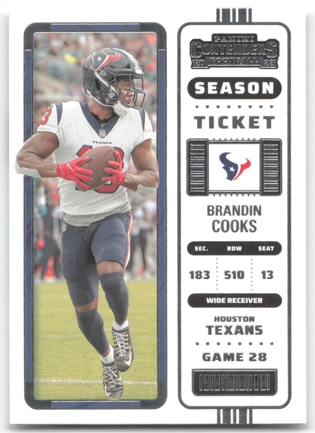 Brandin Cooks Houston 2022 Panini Contenders 2022 Panini Contenders