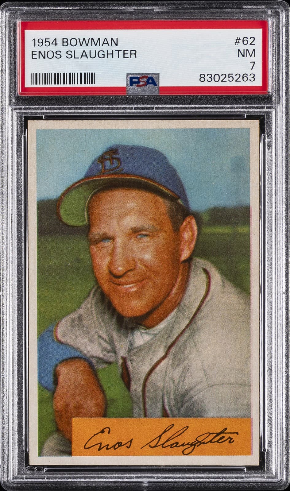 Enos Slaughter trading card
