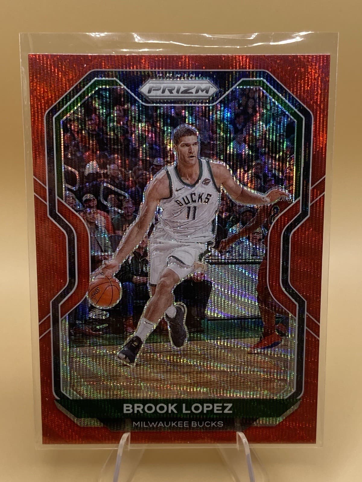 Brook Lopez 2020 Panini Prizm 2020 Panini Prizm red-wave