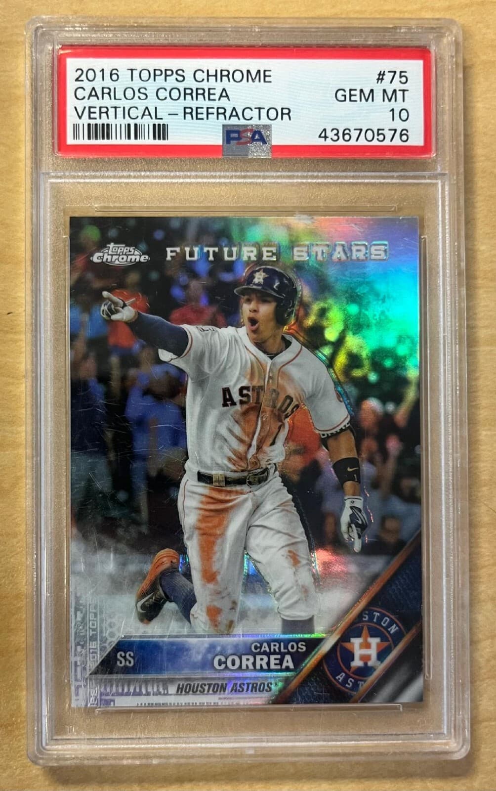 Carlos Correa Vertical 2016 Topps Chrome 2016 Topps Chrome refractor