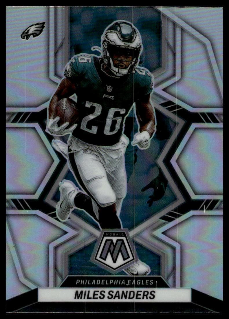 Miles Sanders Silver 2022 Panini Mosaic