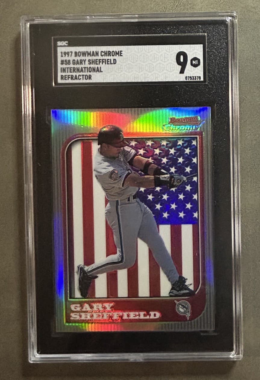 Gary Sheffield Intl 1997 Bowman Chrome 1997 Bowman Chrome refractor