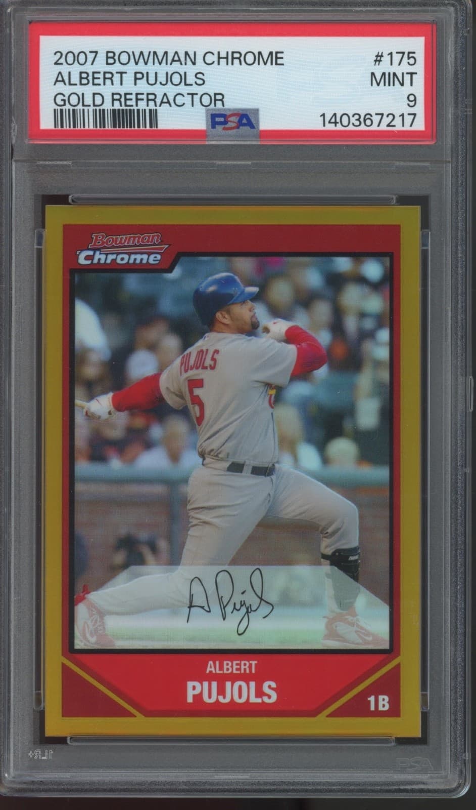 Gold Albert Pujols 2007 Bowman Chrome 2007 Bowman Chrome
