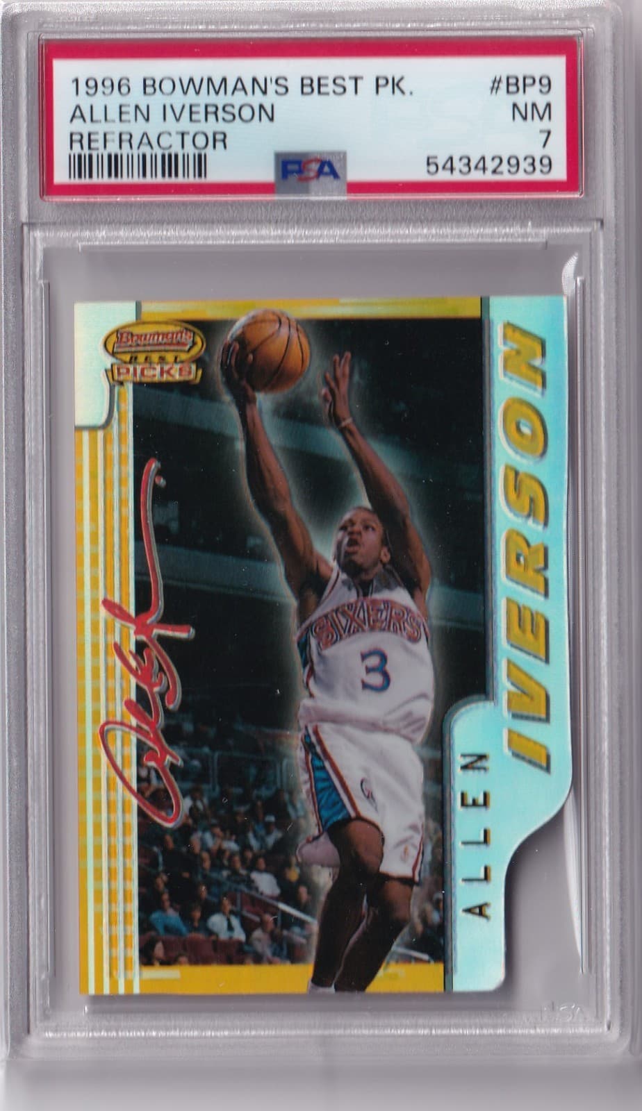 Allen Iverson 1996 Bowman 1996 Bowman refractor