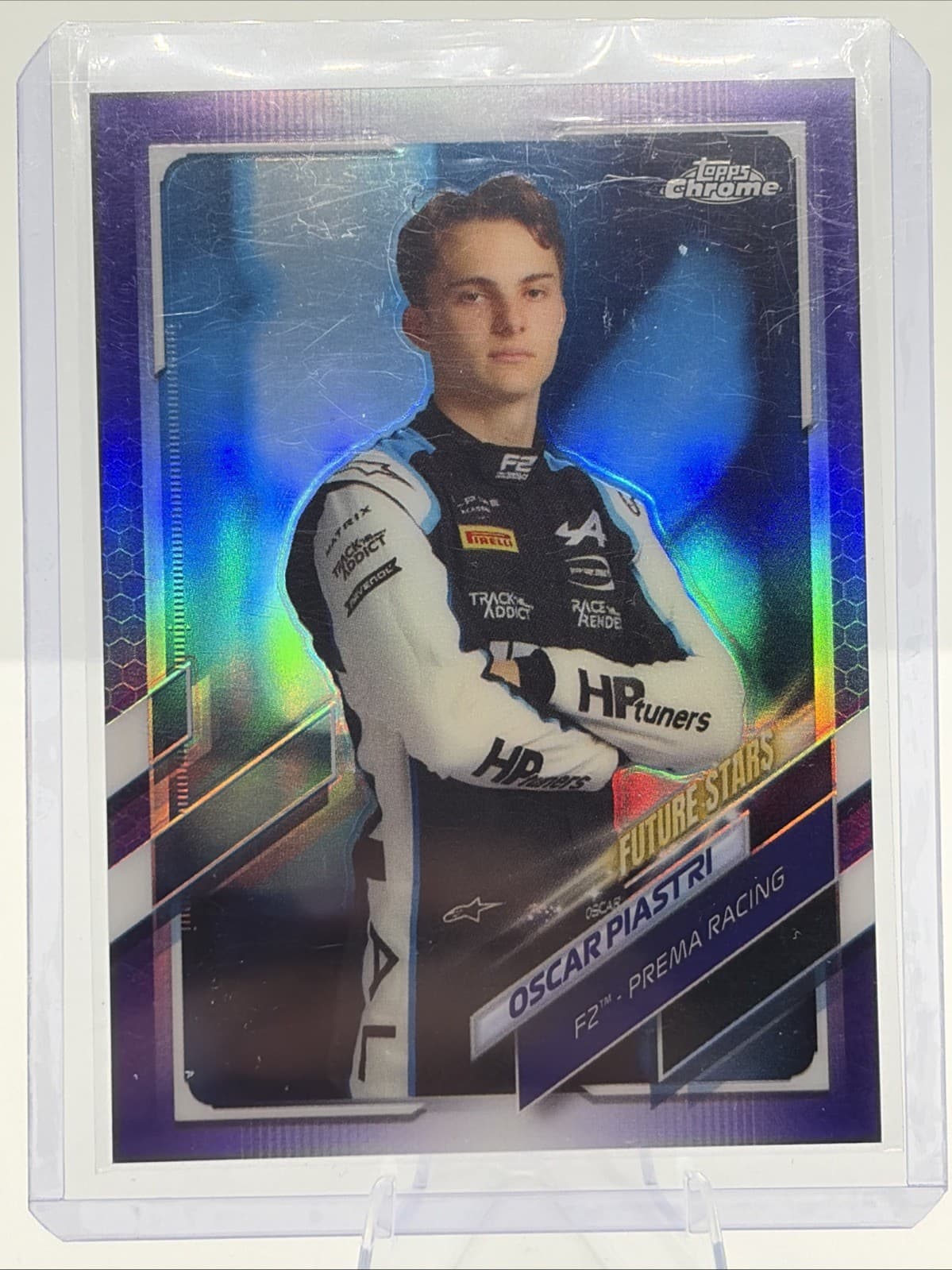 Oscar Piastri Purple 2021 Topps Chrome