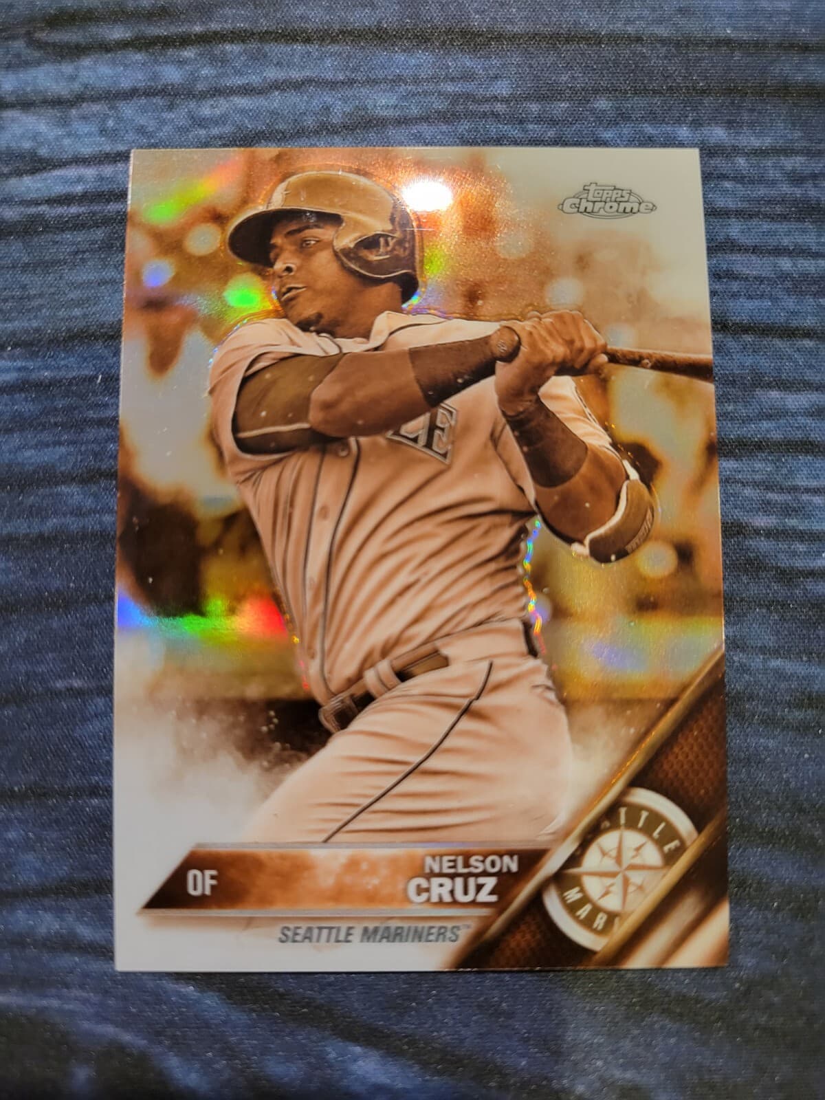 Sepia Nelson Cruz 2016 Topps Chrome 2016 Topps Chrome refractor