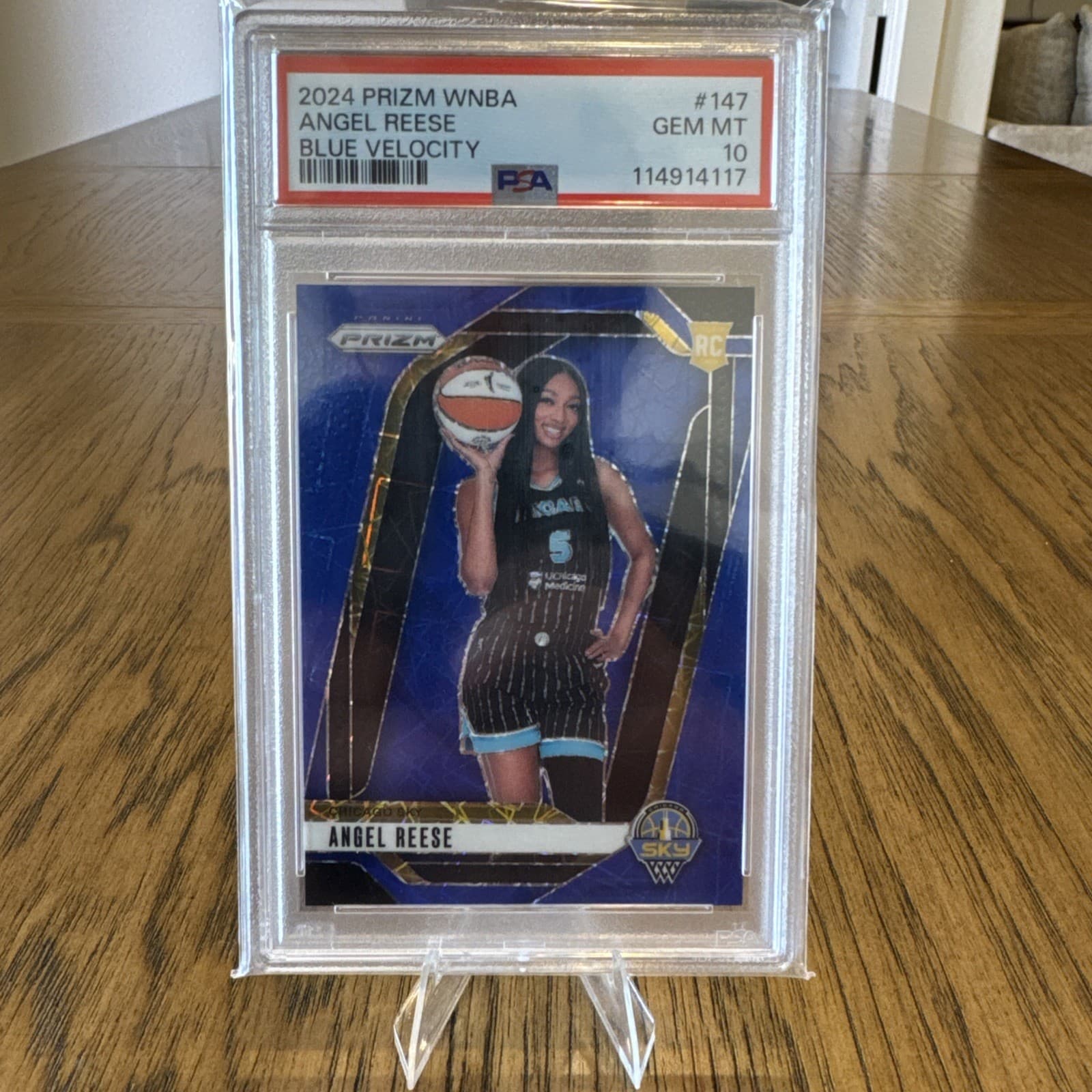 Angel Reese Blue 2024 Panini Prizm 2024 Panini Prizm blue-velocity