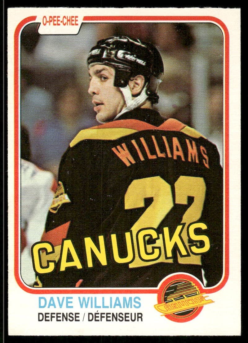 Dave Williams Vancouver 1981 O-Pee-Chee 1981 O-Pee-Chee