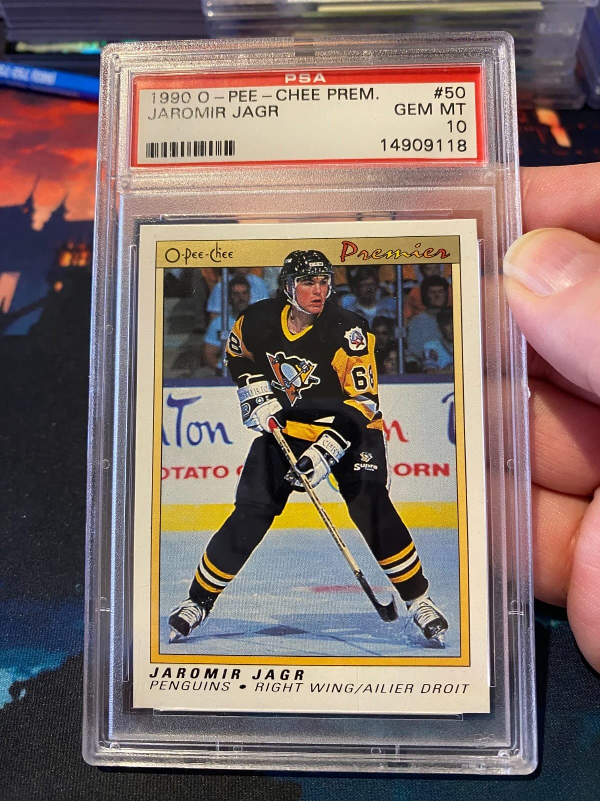Jaromír Jagr trading card