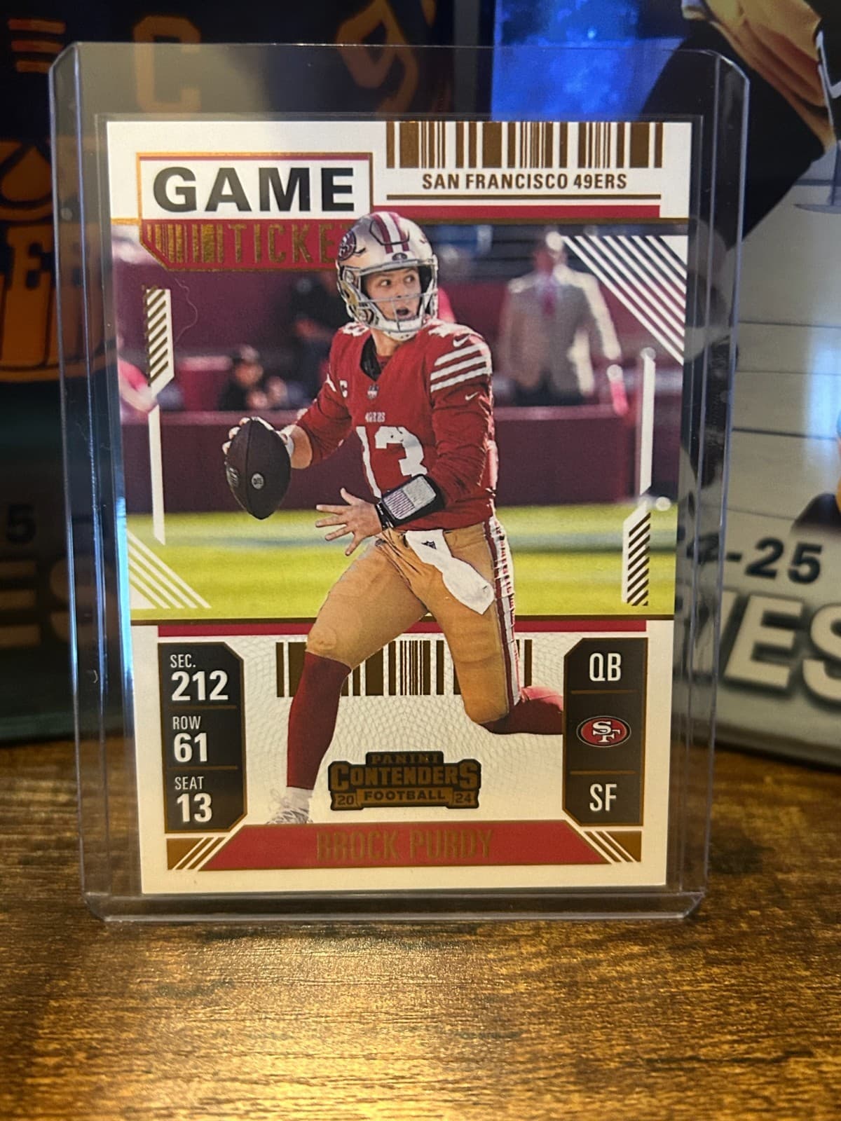 FOOTBALL BROCK PURDY GAME TICK 2024 Panini Contenders 2024 Panini Contenders