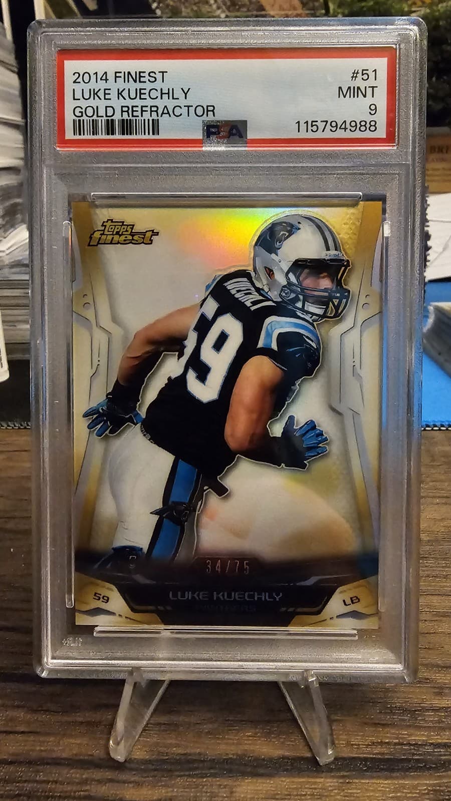 Luke Kuechly Gold 2014 Topps Finest 2014 Topps Finest
