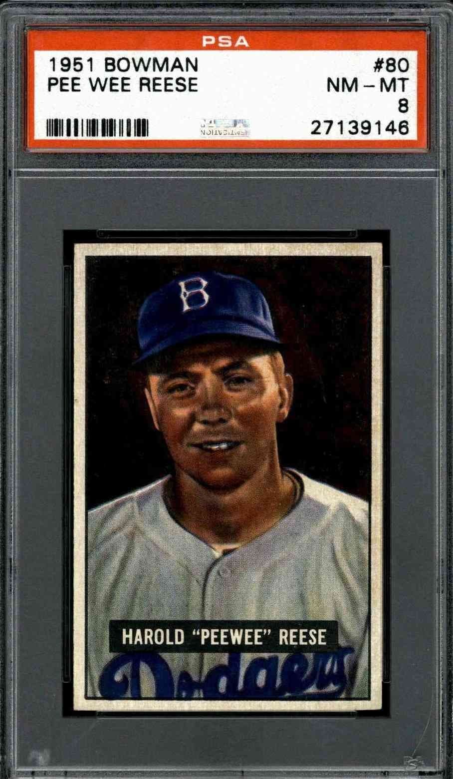 Pee Wee Reese trading card