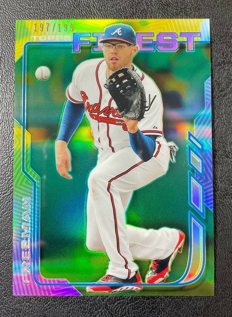Freddie Freeman Green 2014 Topps Finest 2014 Topps Finest green-refractor