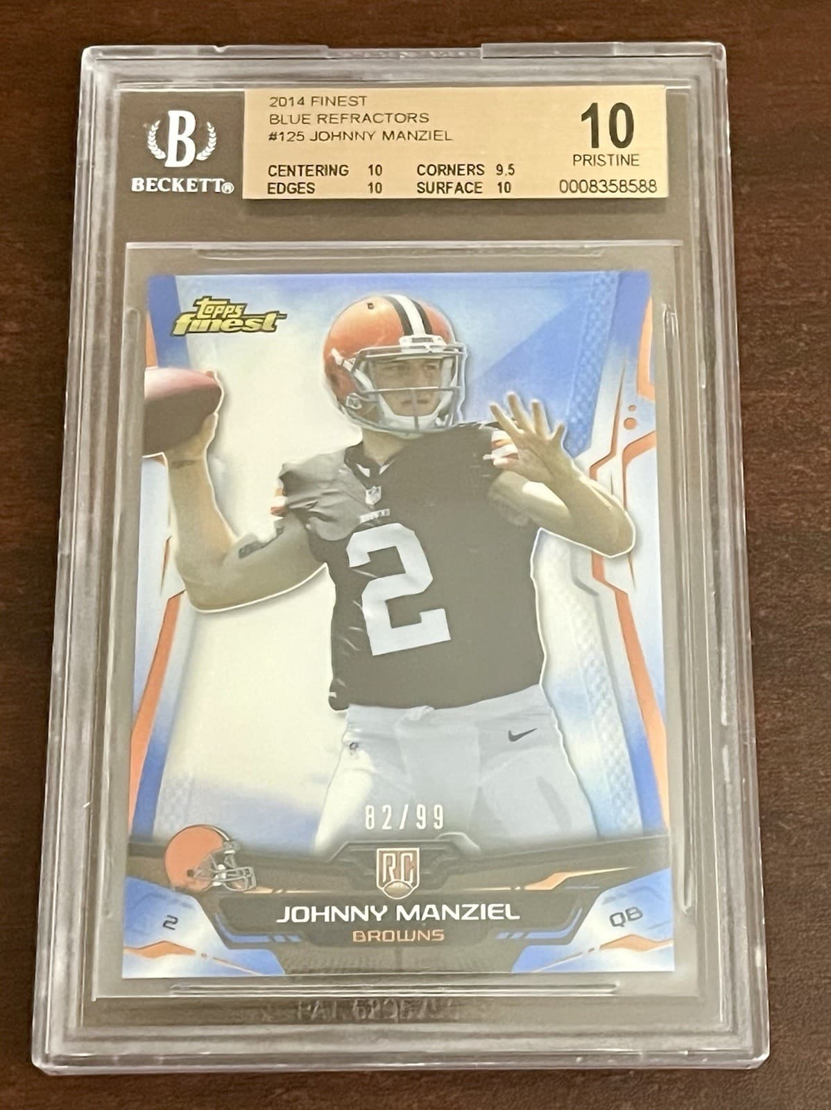 JOHNNY MANZIEL BLUE PRISTINE 2014 Topps Finest 2014 Topps Finest