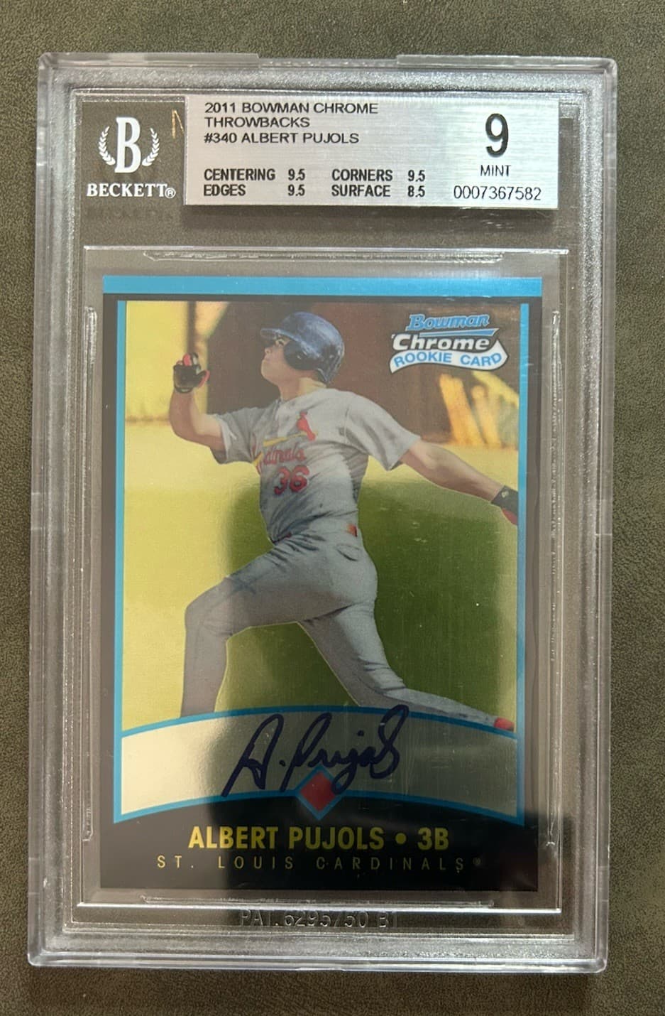 Albert Pujols 2011 bowman