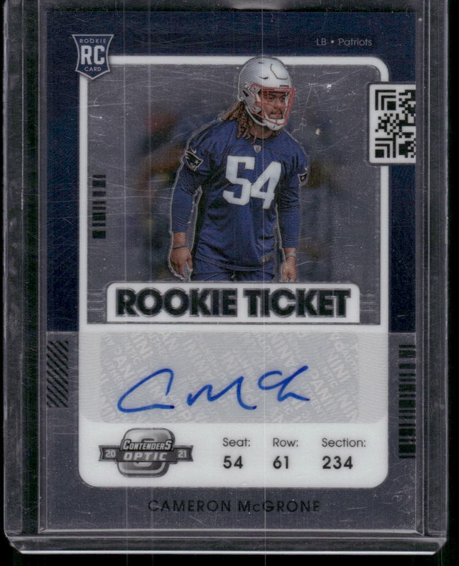 Optic Cameron Mc 2021 Panini Contenders 2021 Panini Contenders